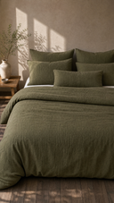 Moss Linen Duvet Cover