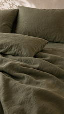 Moss Linen Duvet Cover
