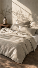 Oat Linen Duvet Cover