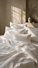 Soft White Linen Duvet Cover